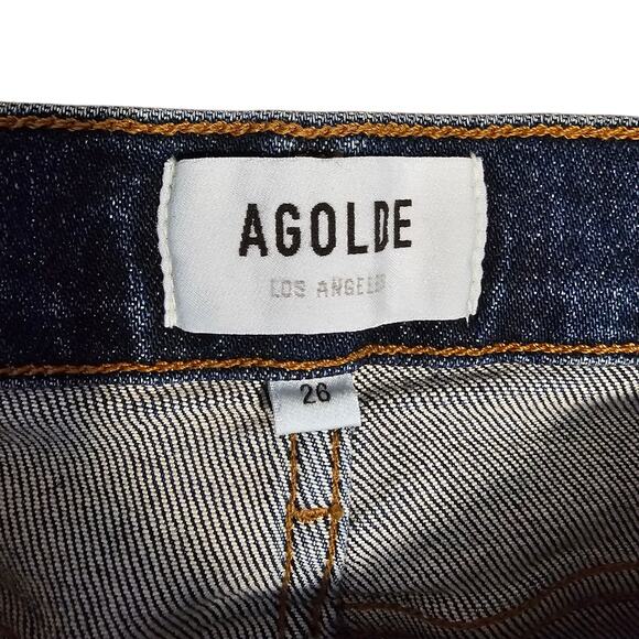 Agolde Sophie Mid Rise Ankle Skinny Denim Blue Jean Button Fly Size 26 - Picture 4 of 9